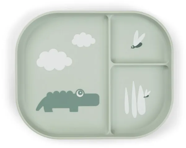 Foodie inddelt tallerken Croco Grøn